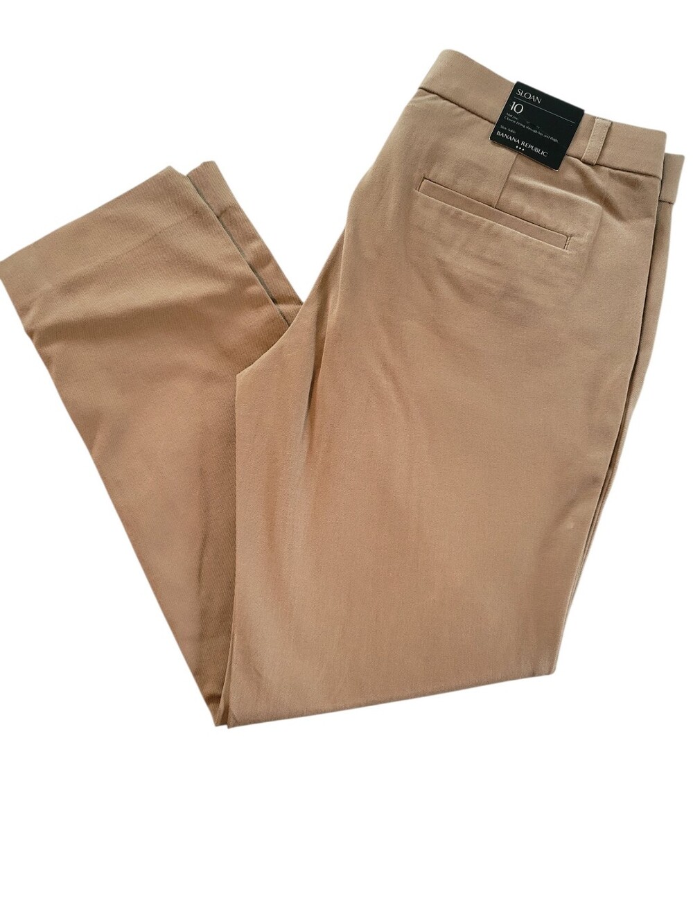 NWT Banana Republic Sloan Slim Ankle Pants Camel Tan Bi-Stretch Size 10
